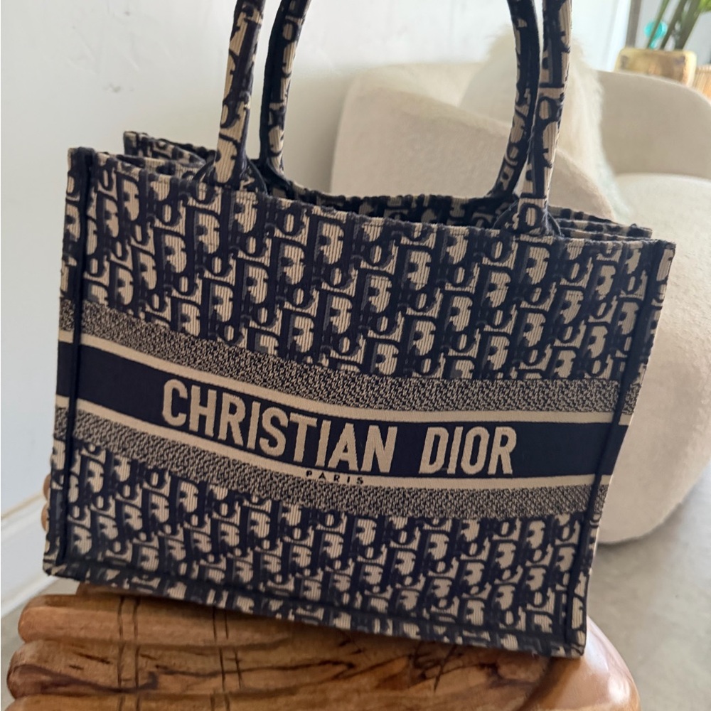 Medium Dior Book Tote
Ecru and blue